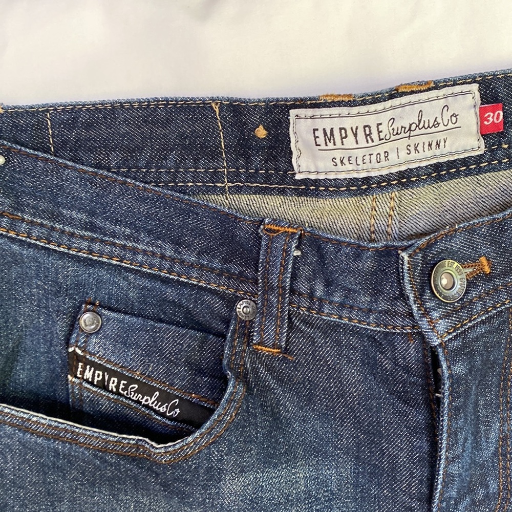 NWOT Empyre Surplus  ZUMIEZ Skeletor Skinny Jeans Size 30 - Picture 4 of 12